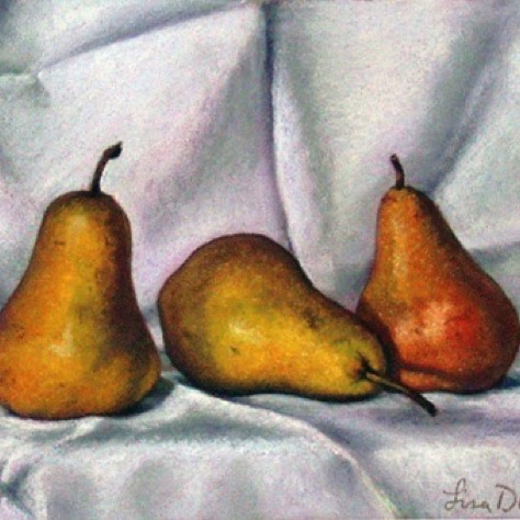 Three of a Kind Beats a Pear
Pastel Painting on Paper